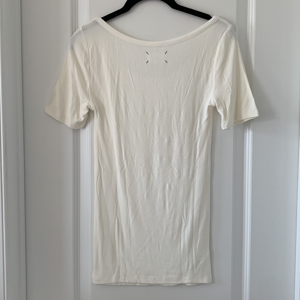 NWT LOU & GREY White Rayon/Spandex Short Sleeves Top Size Medium - Picture 12 of 16